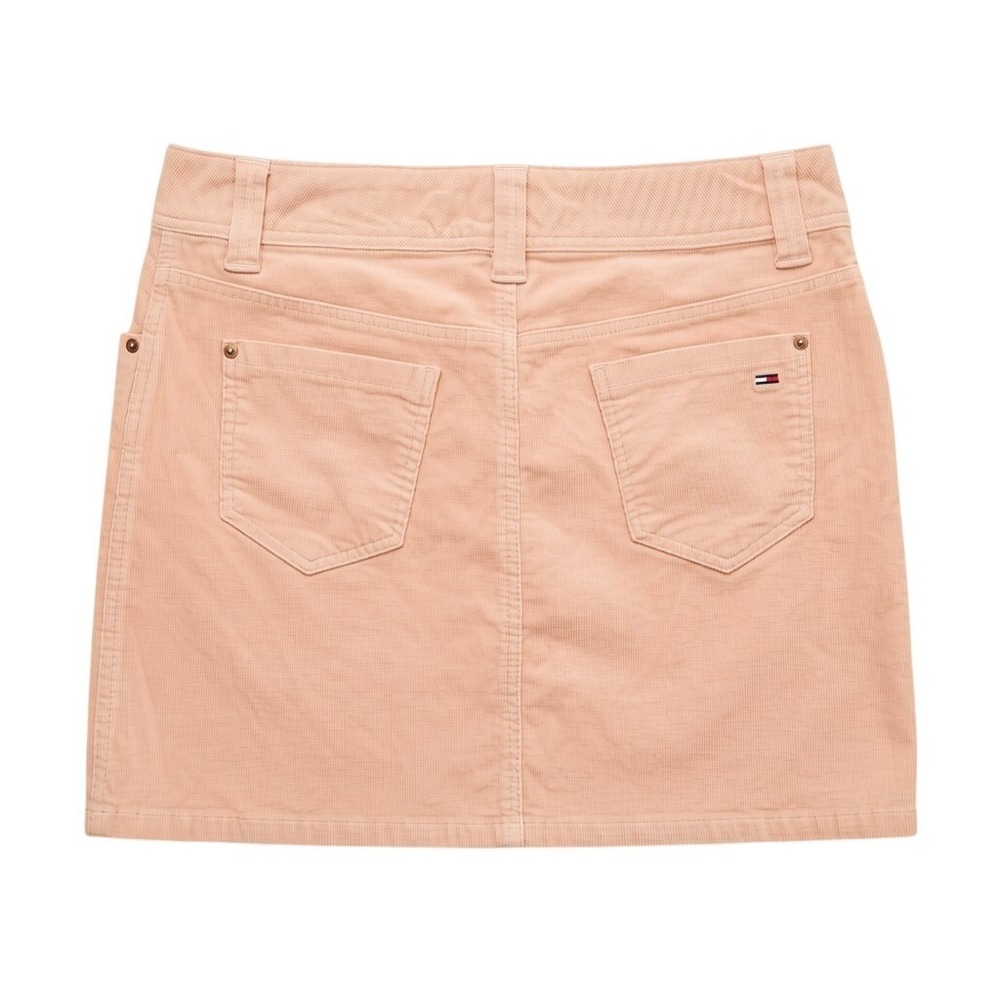 TOMMY HILFIGER Peach Mini Skirt Y2K Womens Size 10 Pastel Preppy - Picture 6 of 9